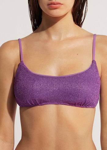 Women's Calzedonia Tank-style Las Vegas Bikini Tops Purple | IE2011SO