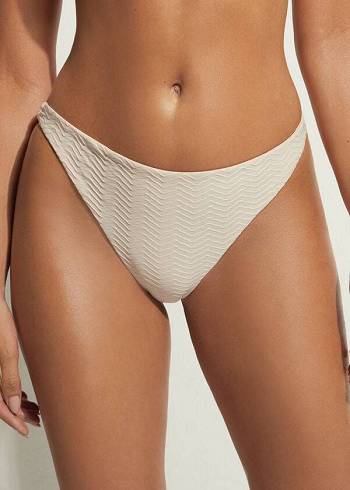 Women's Calzedonia The Hamptons Bikini Bottoms Beige | IE1628LH