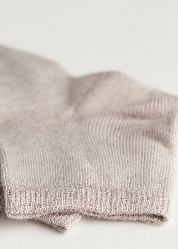 Kids' Calzedonia Cashmere Blend Short Socks Beige / Brown | IE3091KI