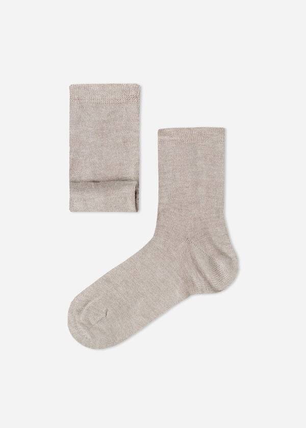 Kids\' Calzedonia Cashmere Blend Short Socks Beige / Brown | IE3164HK