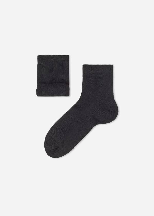 Kids\' Calzedonia Cashmere Blend Short Socks Black | IE3167DN