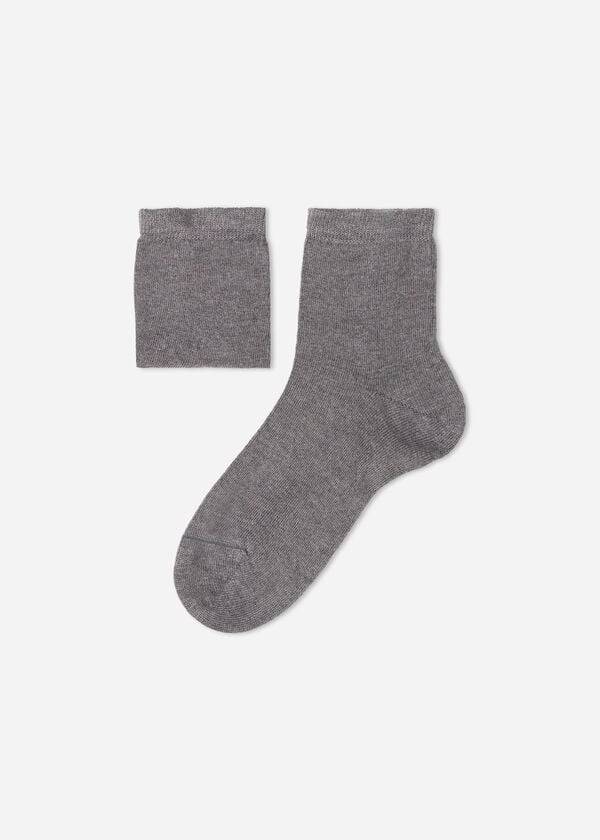 Kids\' Calzedonia Cashmere Blend Short Socks Grey | IE3168SO