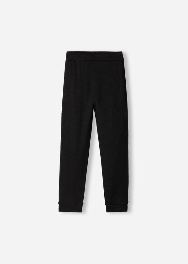 Kids' Calzedonia Cashmere Blend Stretch Leggings Black | IE3119HK