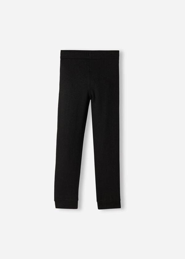 Kids' Calzedonia Cashmere Blend Stretch Sport Leggings Black | IE3120HK