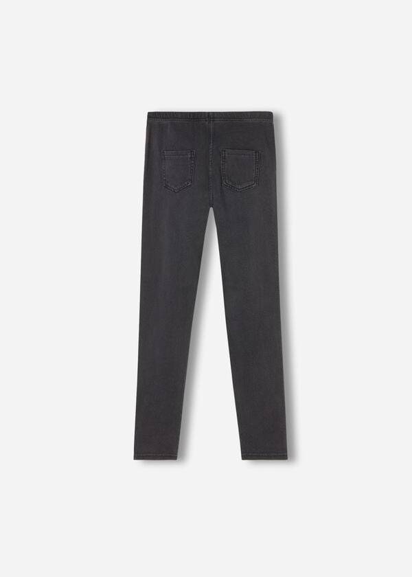 Kids' Calzedonia Denim jeggings Leggings Grey | IE3127OR