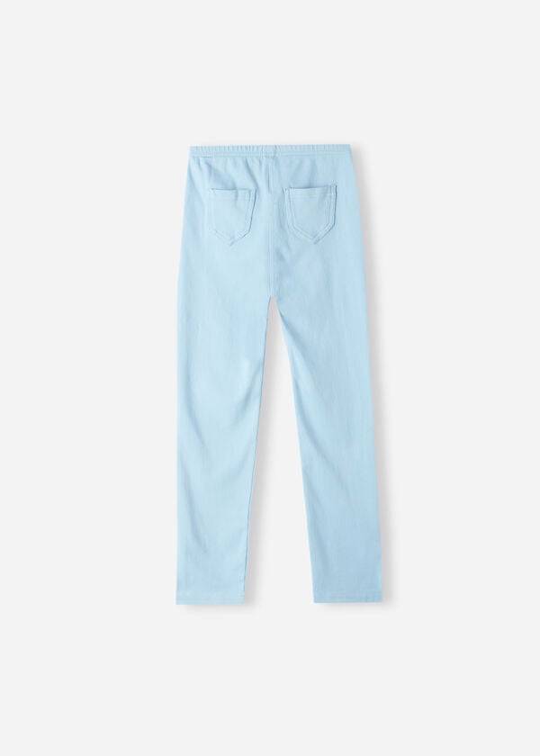 Kids' Calzedonia Denim jeggings Leggings Turquoise | IE3130YU