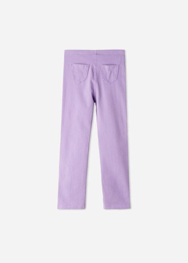 Kids' Calzedonia Denim jeggings Leggings Purple | IE3131TV