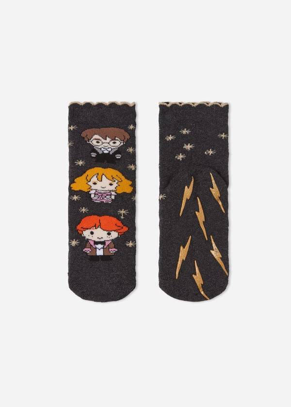 Kids' Calzedonia Harry Potter Christmas Non-Slip Short Socks Brown | IE3181NB