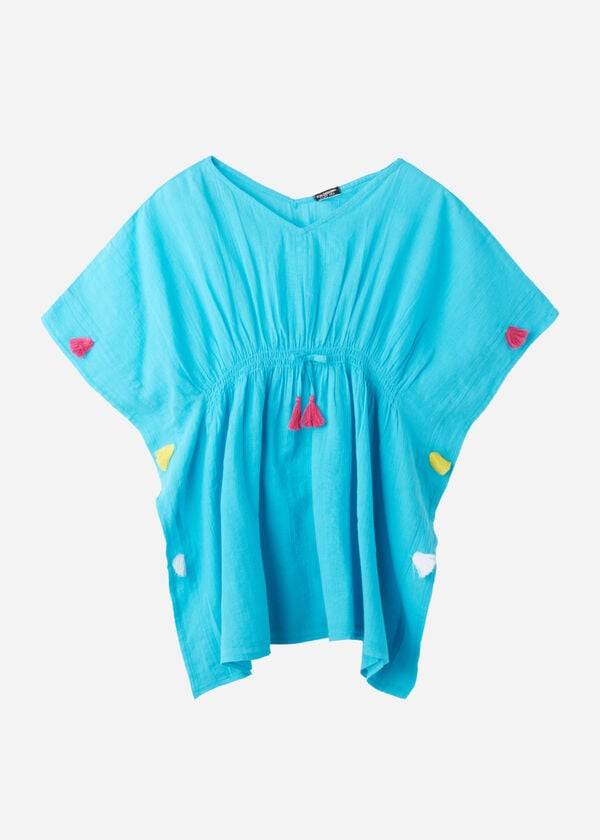 Kids\' Calzedonia Kaftan with Tassels Swimsuits Turquoise | IE3085BC