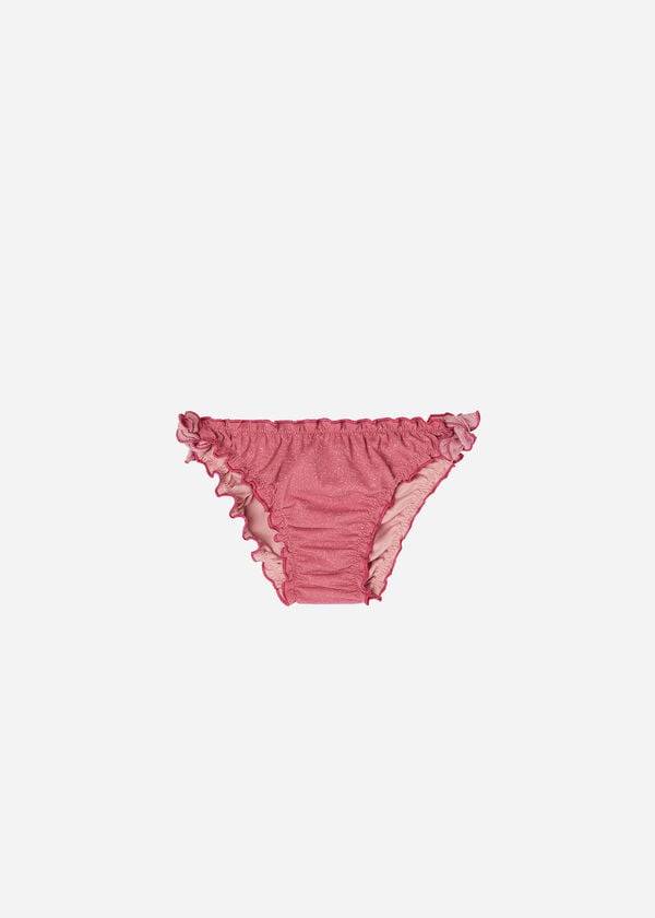 Kids\' Calzedonia Lamé Bottom Lisbona Swimsuits Pink | IE3040BC