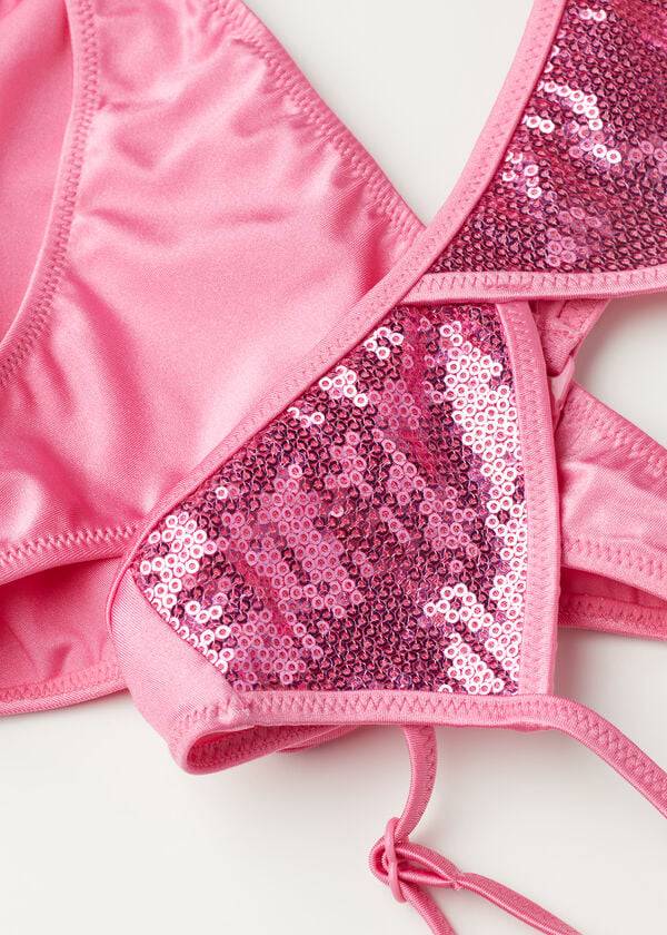 Kids' Calzedonia Two-Piece Tank-Style Cannes Swimsuits Pink | IE3077YU