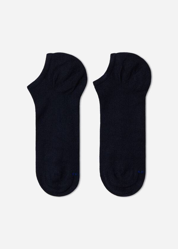 Men's Calzedonia Cashmere Blend No-show Socks Blue | IE2880HK