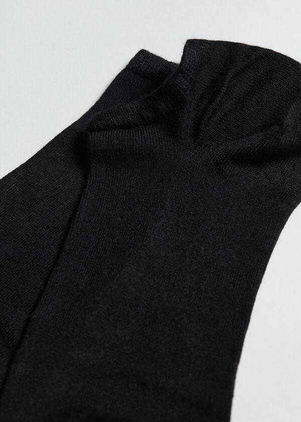 Men's Calzedonia Cashmere Blend No-show Socks Black | IE2881GL