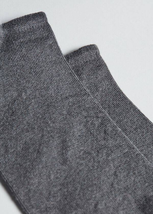 Men's Calzedonia Cashmere Blend No-show Socks Grey | IE2882FM