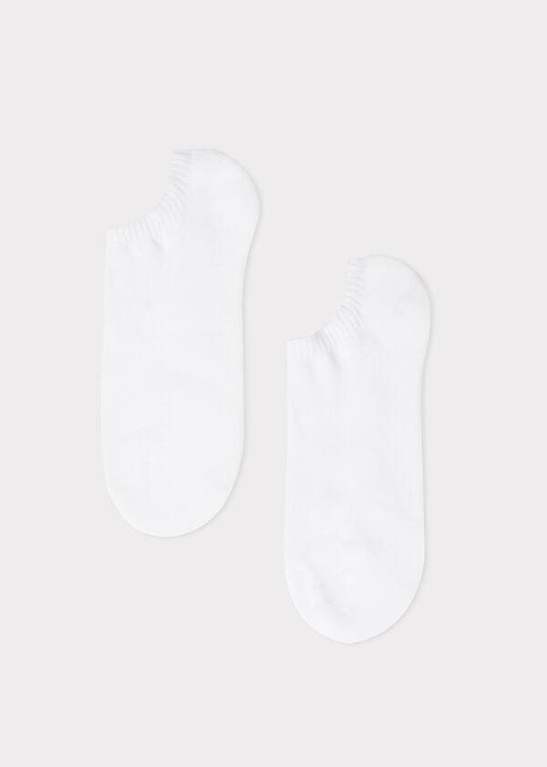 Men's Calzedonia Cotton Sport No-show Socks White | IE2884SO