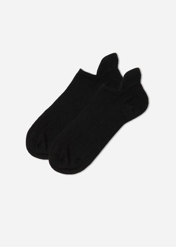 Men's Calzedonia Cotton cobey No-show Socks Black | IE2885AP