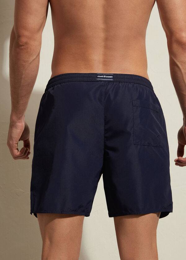 Men's Calzedonia Formentera Eco Mesh Swim Trunks Blue | IE2925HK