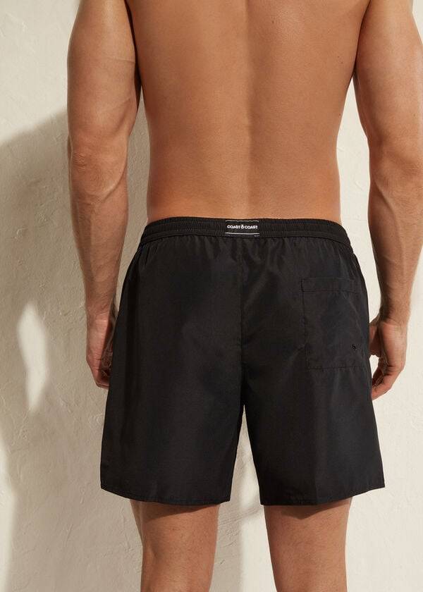 Men's Calzedonia Formentera Eco Mesh Swim Trunks Black | IE2926GL