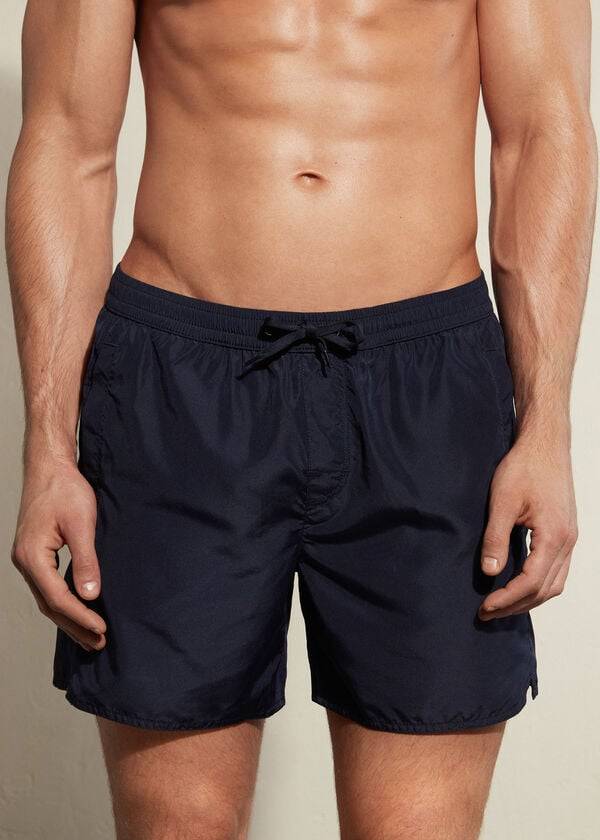 Men\'s Calzedonia Formentera Swim Trunks Navy | IE2924NB