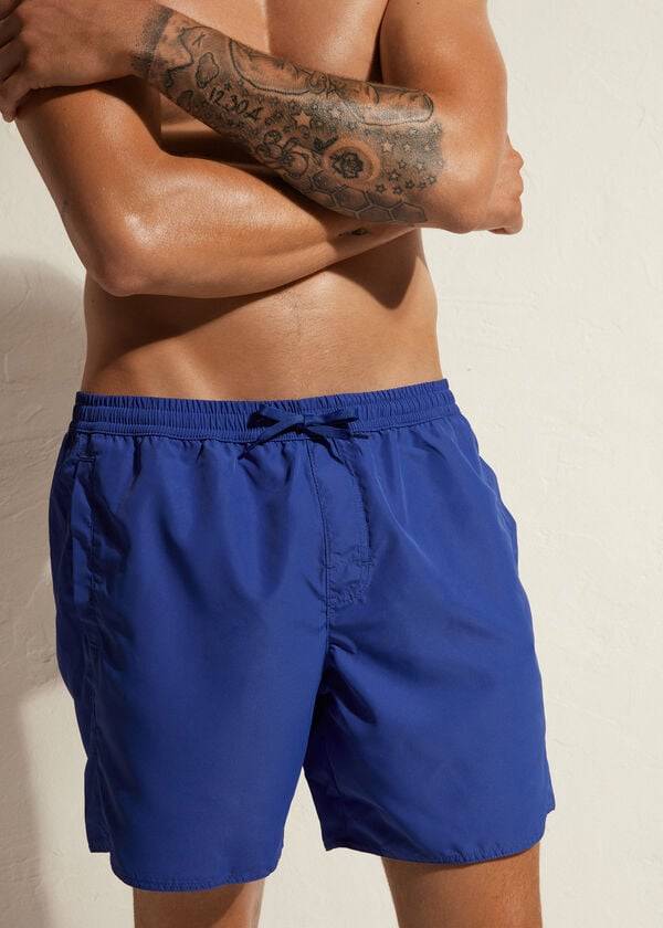 Men's Calzedonia Formentera Swim Trunks Blue | IE2933IS