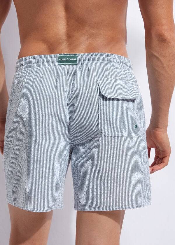 Men's Calzedonia Formentera Swim Trunks Green / White | IE2935YU