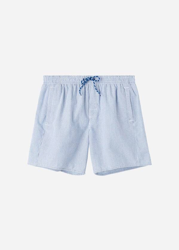 Men's Calzedonia Formentera Swim Trunks Blue / White | IE2936TV