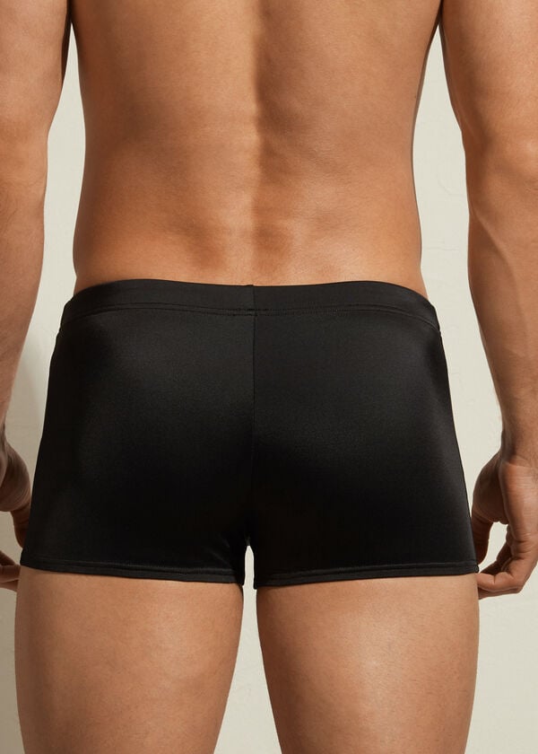 Men's Calzedonia Panama Swim Trunks Black | IE2923MA