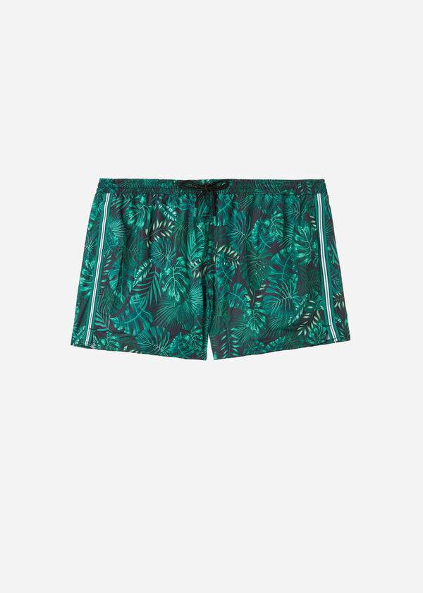 Men\'s Calzedonia Patterned Ibiza Swim Trunks Green | IE2930AP