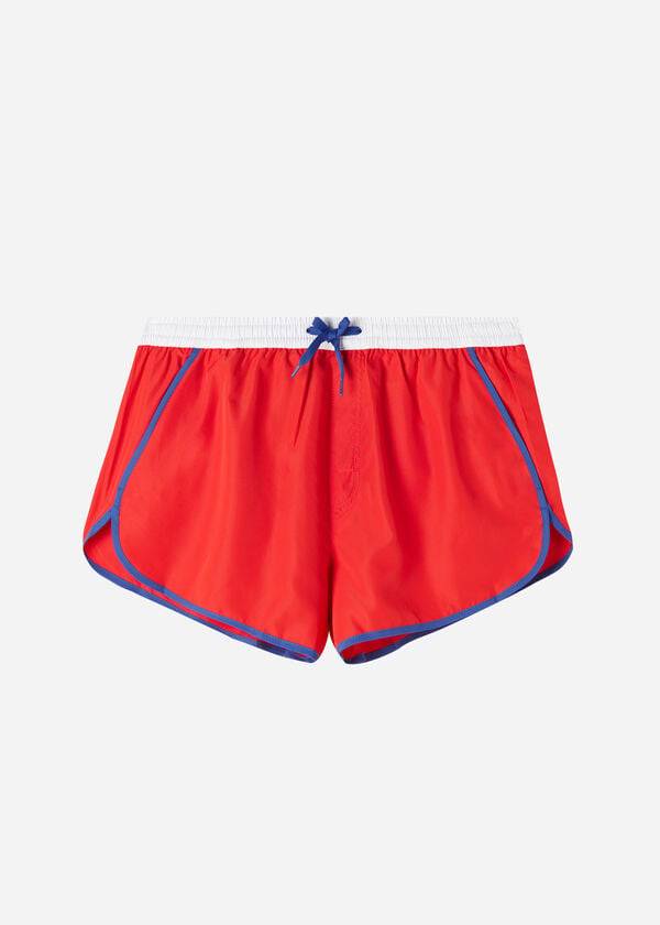 Men's Calzedonia Venice Beach Eco Swim Trunks Red | IE2914OR