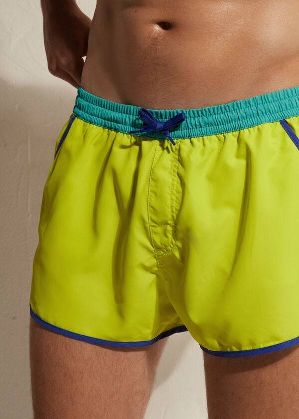 Men's Calzedonia Venice Beach Eco Swim Trunks Mint | IE2915IS