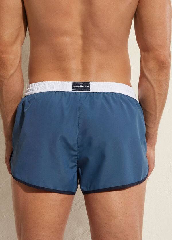 Men's Calzedonia Venice Beach Eco Swim Trunks Blue | IE2916UT