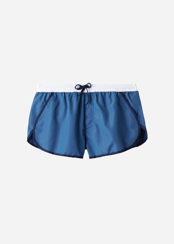 Men's Calzedonia Venice Beach Swim Trunks Blue / White | IE2911SO