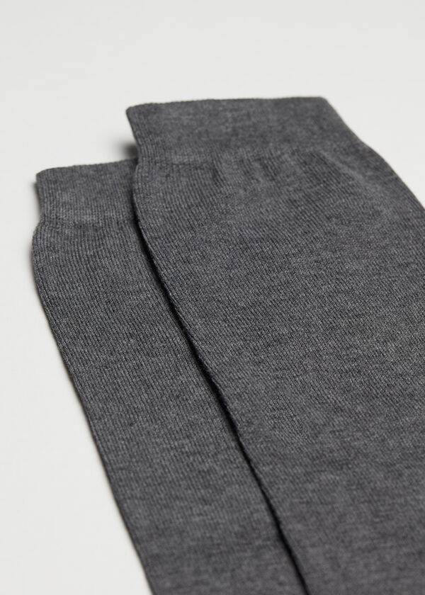 Men's Calzedonia Warm Cotton Long Socks Grey | IE2783HK