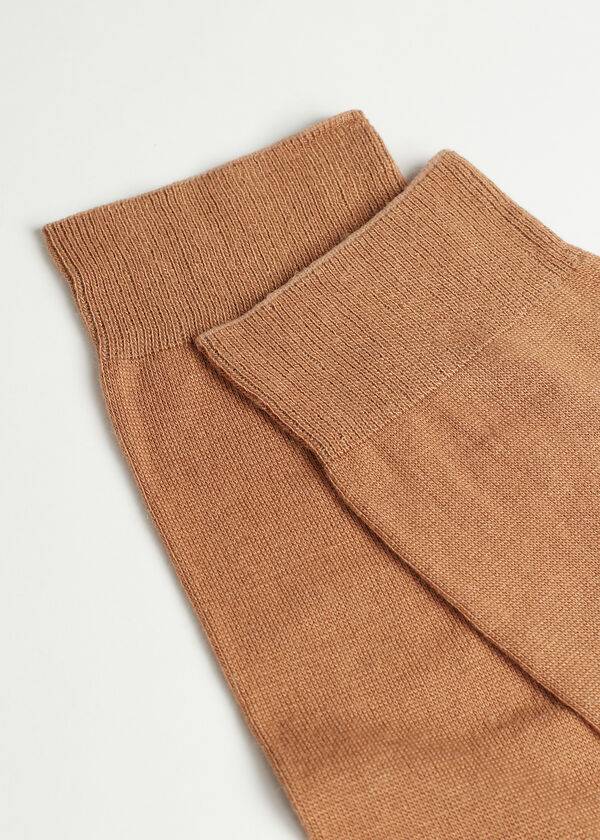 Men's Calzedonia with Cashmere Crew Socks Brown | IE2799MA