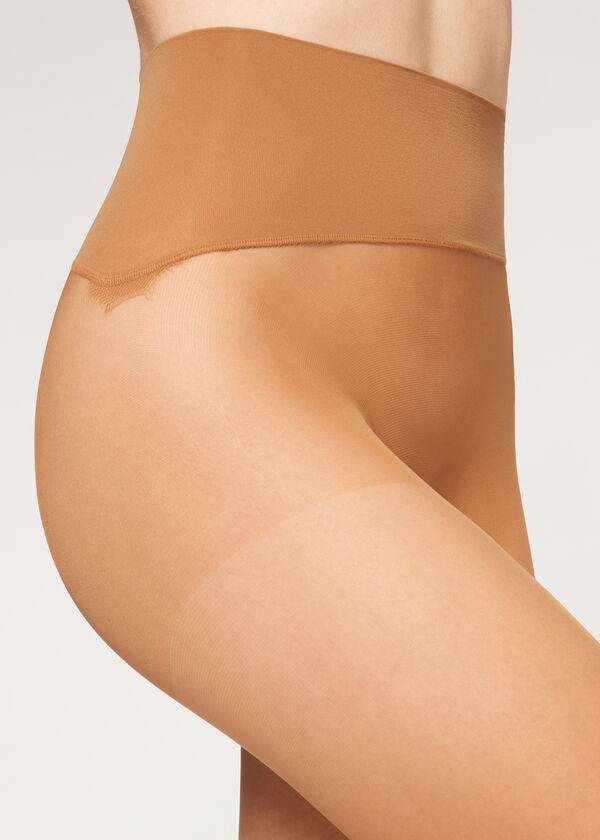 Women's Calzedonia 20 Denier Essential Invisible Sheer Tights Beige / Brown | IE1143WY