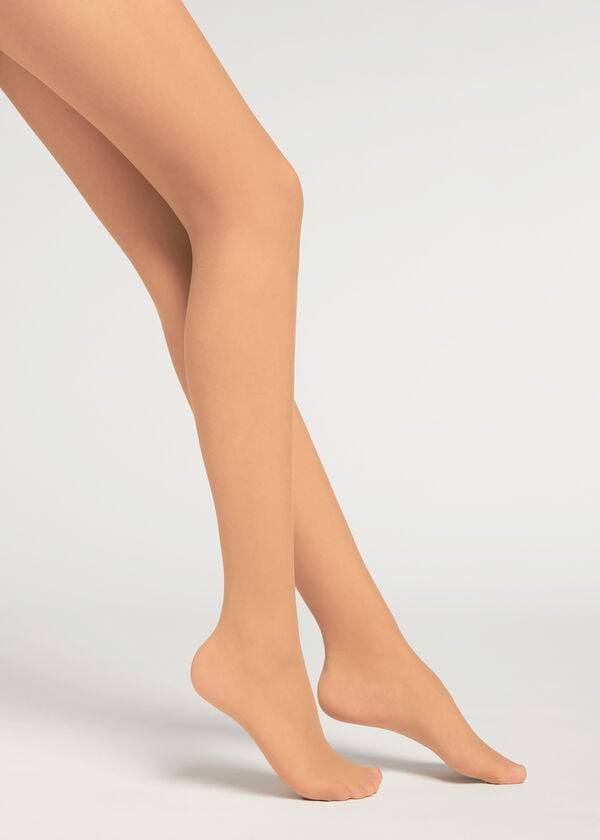 Women's Calzedonia 20 Denier Essential Invisible Sheer Tights Beige / Brown | IE1143WY