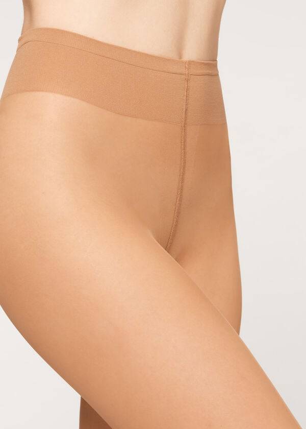 Women's Calzedonia 20 Denier Matte Sheer Tights Brown | IE1163CE