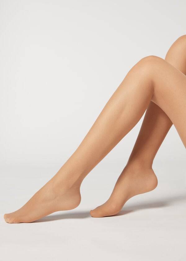 Women's Calzedonia 40 Denier Action Medium Sheer Tights Beige | IE1199YU