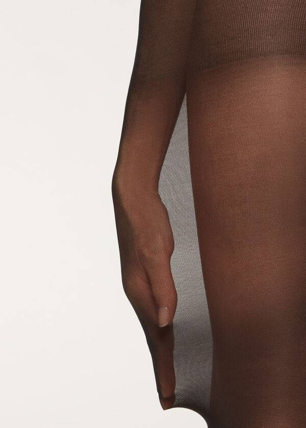 Women's Calzedonia 40 Denier Action Strong Sheer Tights Black | IE1201IS