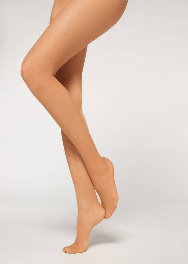 Women's Calzedonia 40 Denier Sheer Tights Beige / Brown | IE1208GL