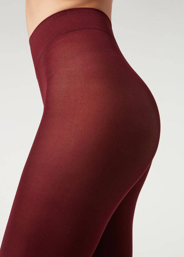 Women's Calzedonia 50 Denier Total Comfort Soft Touch Patterned Tights Red | IE1076DN