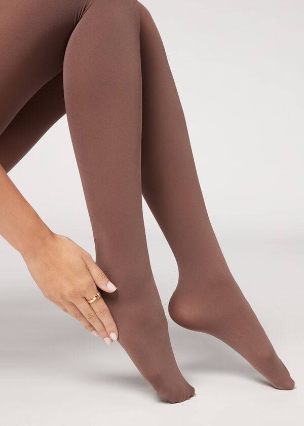 Women's Calzedonia 50 Denier Total Comfort Soft Touch Patterned Tights Brown | IE1077FM