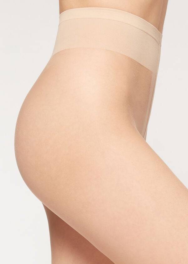 Women's Calzedonia 8 Denier Ultra Sheer Tights Beige / Beige | IE1221WY