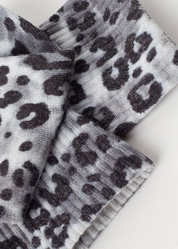 Women's Calzedonia Animal Print Short Socks Silver | IE2336HK