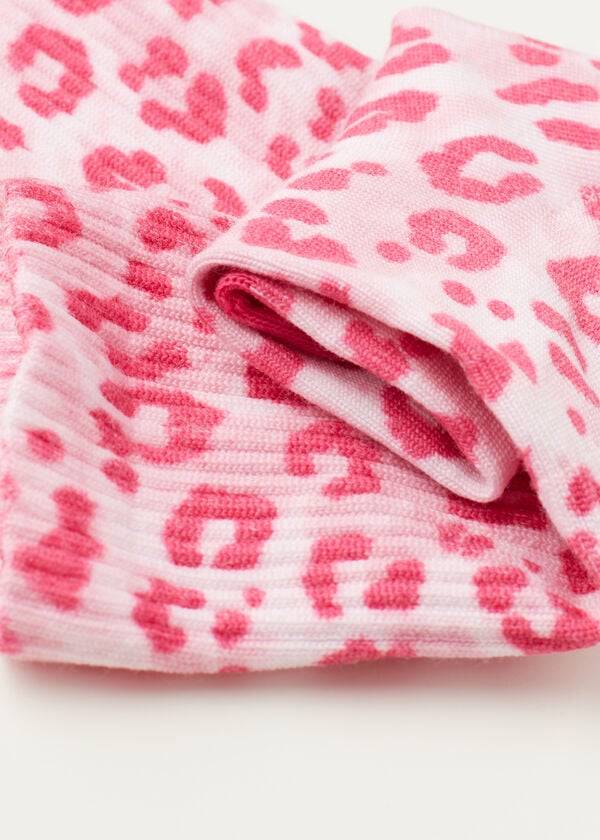 Women's Calzedonia Animal Print Short Socks Pink | IE2339DN