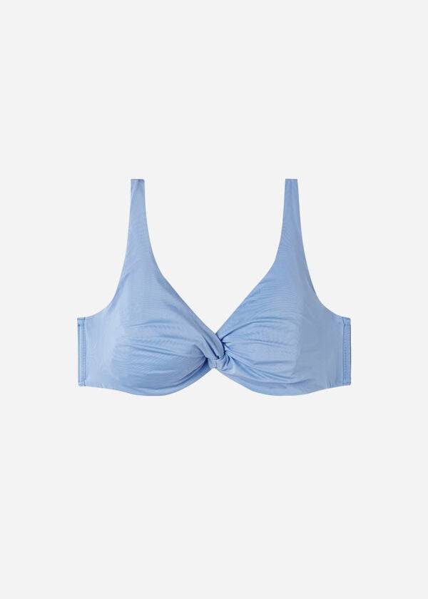 Women's Calzedonia Balconette Indonesia Eco Bikini Tops Blue | IE1666TV