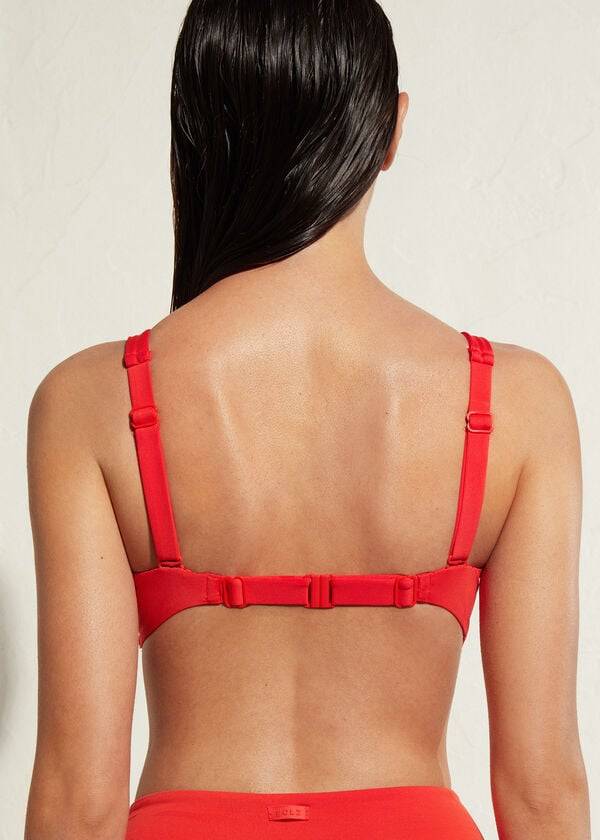 Women's Calzedonia Balconette Indonesia Eco Bikini Tops Red | IE1668UT