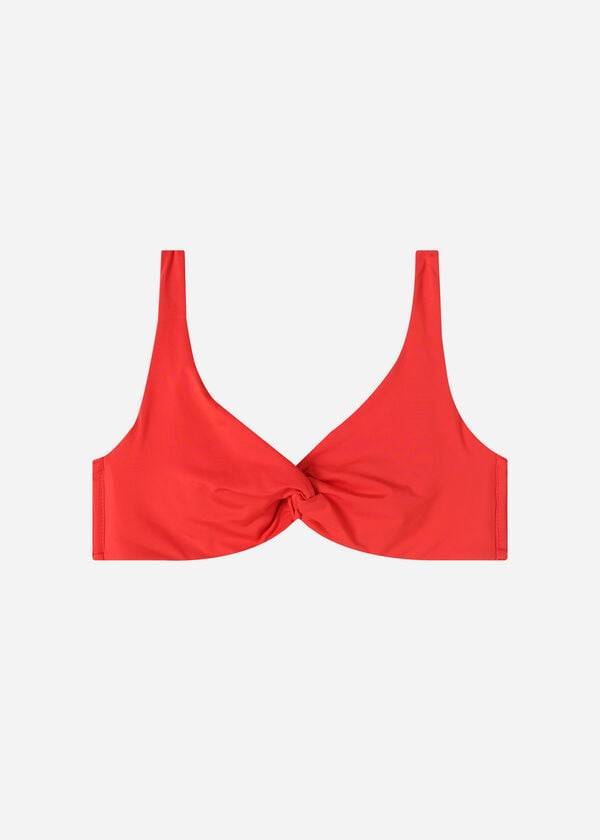 Women's Calzedonia Balconette Indonesia Eco Bikini Tops Red | IE1668UT