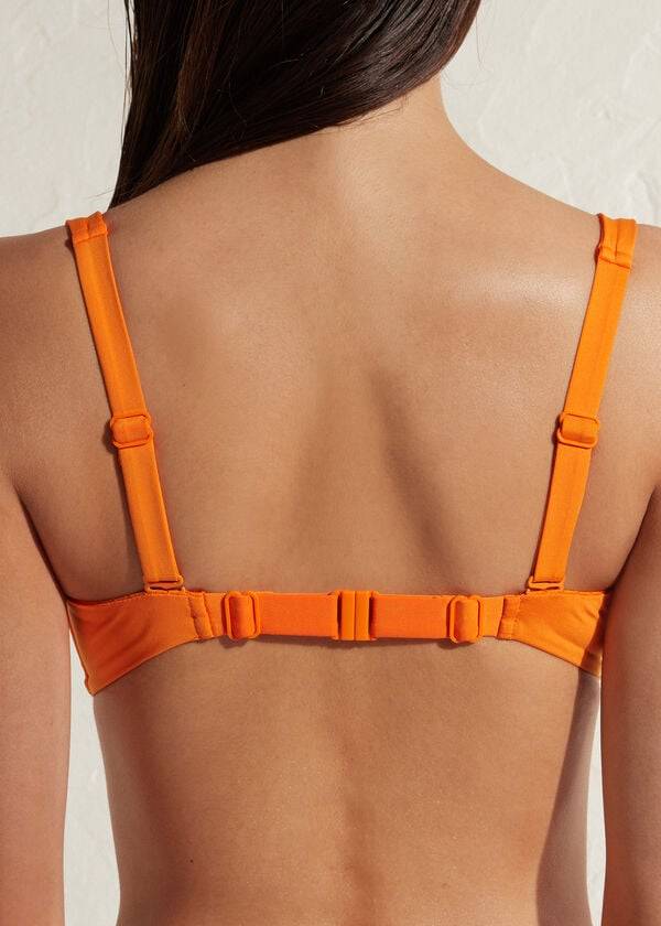 Women's Calzedonia Balconette Indonesia Eco Bikini Tops Orange | IE1669IS