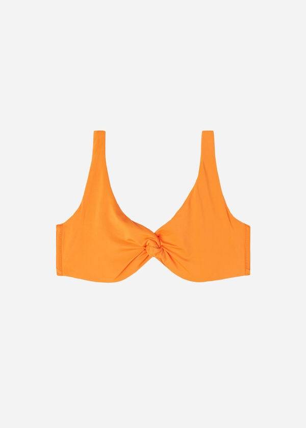 Women's Calzedonia Balconette Indonesia Eco Bikini Tops Orange | IE1669IS